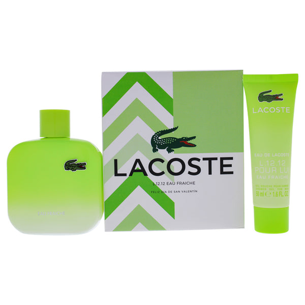 Lacoste Lacoste Eau DE Lacoste L.12.12 Pour Lui Eau Fraiche by Lacoste for Men - 2 Pc Gift Set 3.3oz EDT Spray, 1.6oz Shower Gel