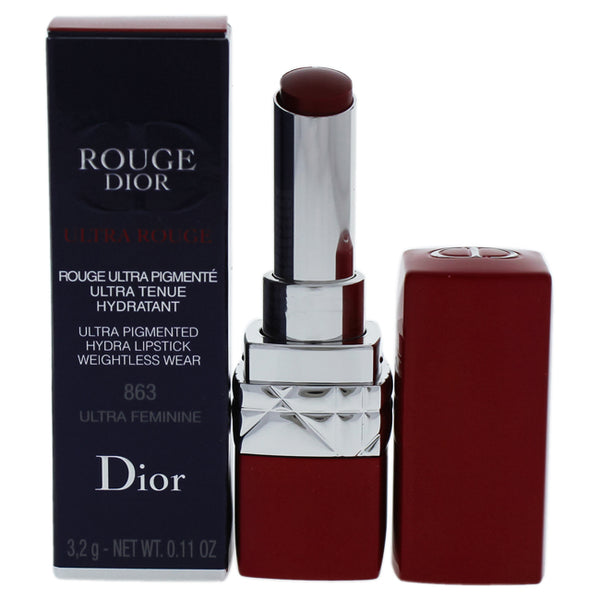 Christian Dior Rouge Dior Ultra Rouge Lipstick - 863 Ultra Feminine by Christian Dior for Women - 0.11 oz Lipstick