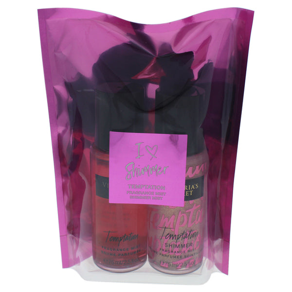 Victorias Secret Temptation Set by Victorias Secret for Women - 2 Pc 2.5oz Temptation Fragrance Mist, 2.5oz Temptation Shimmer Mist