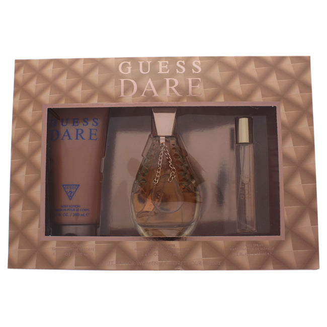 Guess Guess Dare by Guess for Women - 3 Pc Gift Set 3.4oz EDT Spray, 0.5oz EDT Spray, 6.7oz Body Lotion