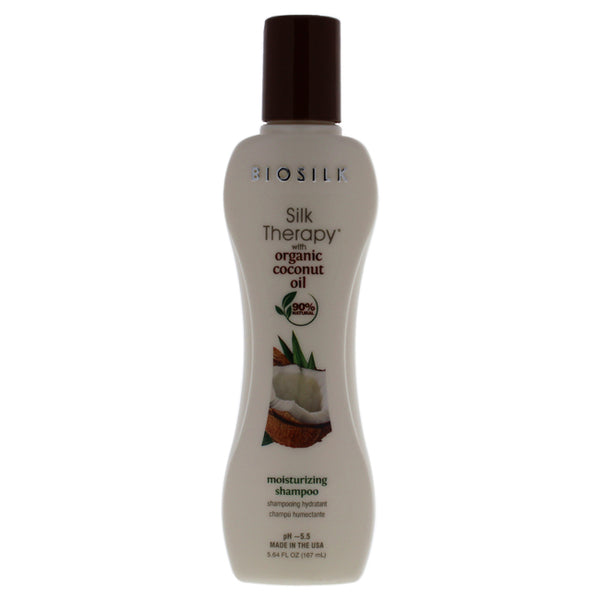 Biosilk Silk Therapy with Organic Coconut Oil Moisturizing Shampoo by Biosilk for Unisex - 5.64 oz Shampoo