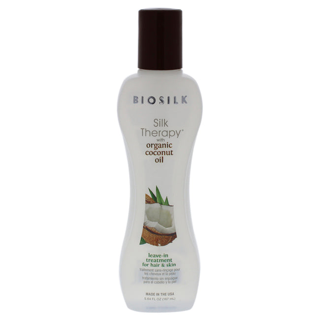 Biosilk Silk Therapy with Organic Coconut Oil Leave-In Treatment by Biosilk for Unisex - 5.64 oz Treatment