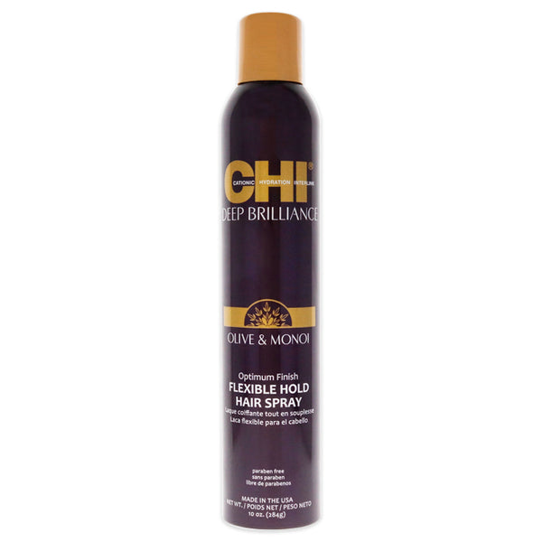 CHI Deep Brilliance Optimum Flexible Hold Hair Spray by CHI for Unisex - 10 oz Hair Spray