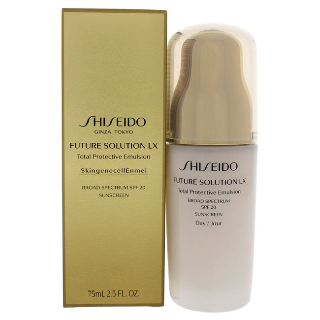 Shiseido Future Solution LX Total Protective Emulsion SPF 20 by Shiseido for Unisex - 2.5 oz Emulsion