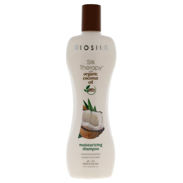 Biosilk Silk Therapy with Organic Coconut Oil Moisturizing Shampoo by Biosilk for Unisex - 12 oz Shampoo