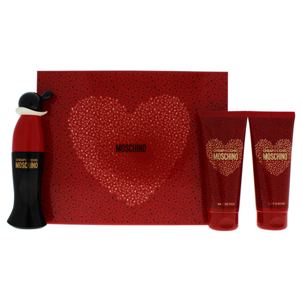 Moschino Cheap And Chic by Moschino for Women - 3 Pc Gift Set 1.7oz EDT Spray, 3.4oz Body Lotion, 3.4oz Shower Gel