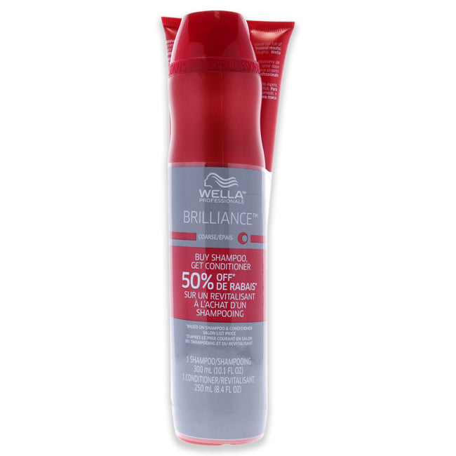 Wella Brilliance Duo For Coarse Hair by Wella for Unisex - 2 Pc 10.1oz Shampoo, 8.4oz Conditioner