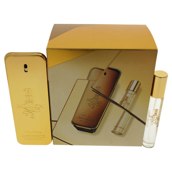 Paco Rabanne 1 Million by Paco Rabanne for Men - 2 Pc Gift Set 3.4oz EDT Spray, 0.68oz EDT Spray