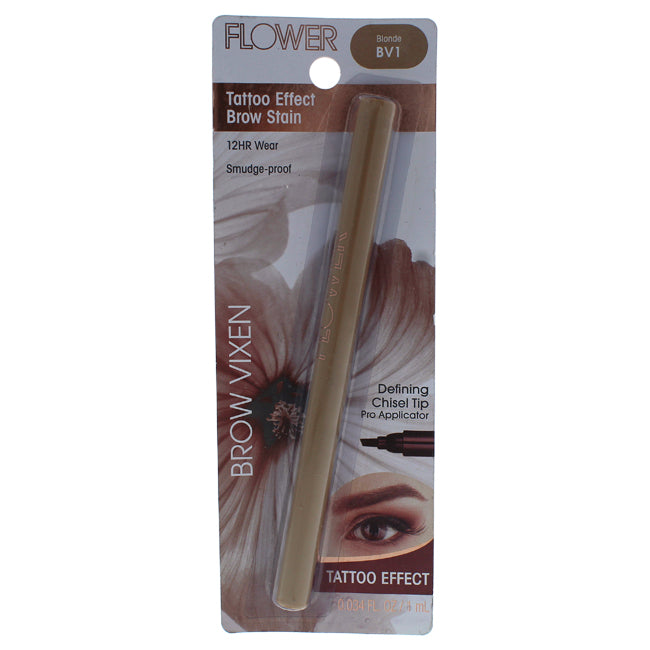 Flower Beauty Brow Vixen Tattoo Effect Brow Stain - BV1 Blonde by Flower Beauty for Women - 0.034 oz Eyebrow