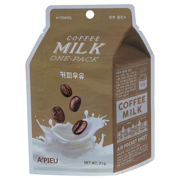 Apieu Coffee Milk Sheet Mask by Apieu for Unisex - 0.74 oz Mask