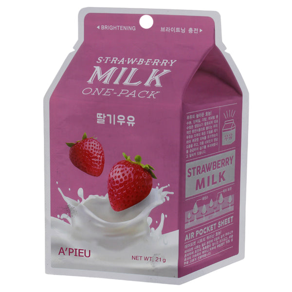 Apieu Strawberry Milk Sheet Mask by Apieu for Unisex - 0.74 oz Mask