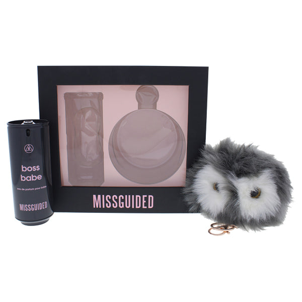 Missguided Boss Babe by Missguided for Women - 2 Pc Gift Set 2.7oz EDP Spray, Pom Pom Keyring