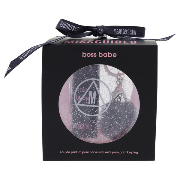 Missguided Boss Babe by Missguided for Women - 2 Pc Mini Gift Set 10ml EDP Spray, Mini Pom Pom Keyring