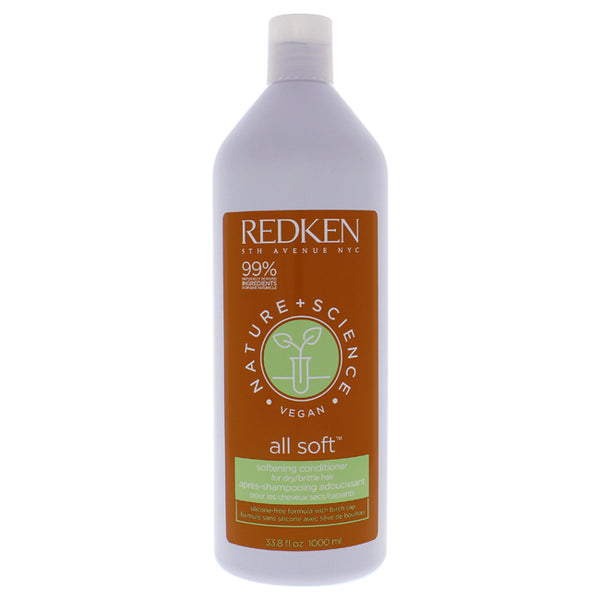 Redken Nature Plus Science All Soft Conditioner by Redken for Unisex - 33.8 oz Conditioner