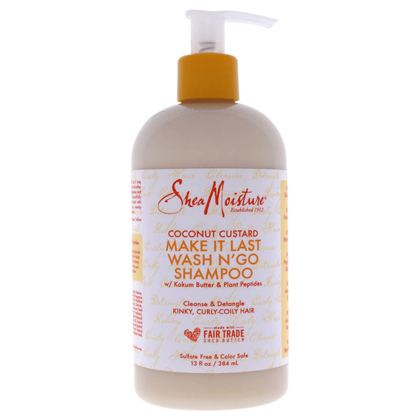 Shea Moisture Coconut Custard Make It Last Wash N Go Shampoo by Shea Moisture for Unisex - 13 oz Shampoo