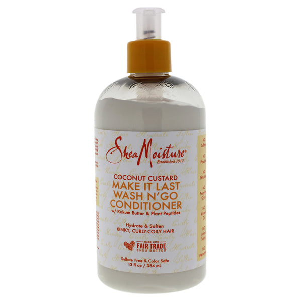 Shea Moisture Coconut Custard Make It Last Wash N Go Conditioner by Shea Moisture for Unisex - 13 oz Conditioner