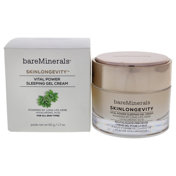 bareMinerals Skinlongevity Vital Power Sleeping Gel Cream by bareMinerals for Women - 1.7 oz Gel