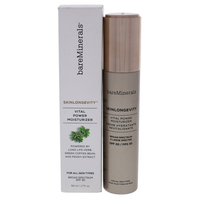 bareMinerals Skinlongevity Vital Power Moisturizer SPF 30 by bareMinerals for Unisex - 1.7 oz Moisturizer