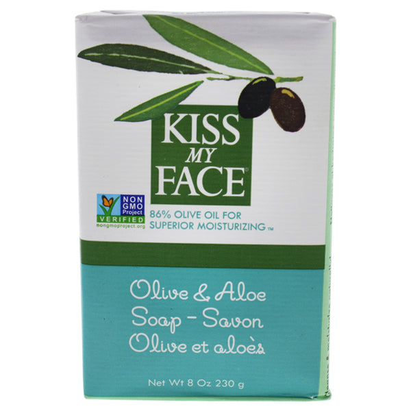 Kiss My Face Olive and Aloe Bar Soap by Kiss My Face for Unisex - 8 oz Soap