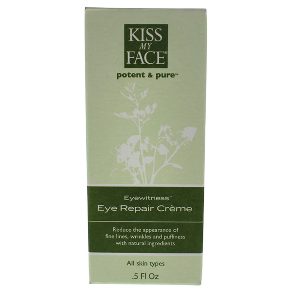 Kiss My Face Eyewitness Eye Repair Cream by Kiss My Face for Unisex - 0.5 oz Cream