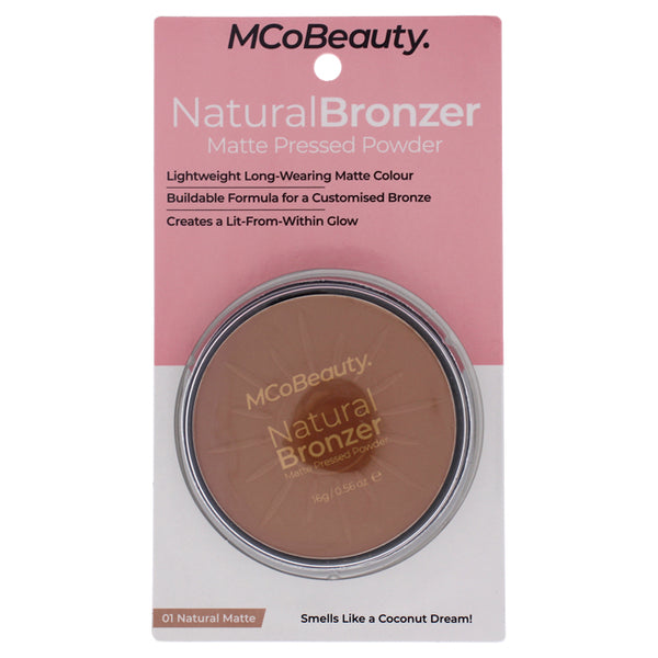 MCoBeauty Natural Bronzer Matte Pressed Powder - 01 Natural Matte by MCoBeauty for Women - 0.56 oz Bronzer