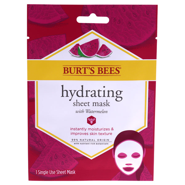 Burts Bees Hydrating Sheet Mask with Watermelon by Burts Bees for Women - 1 Pc Mask