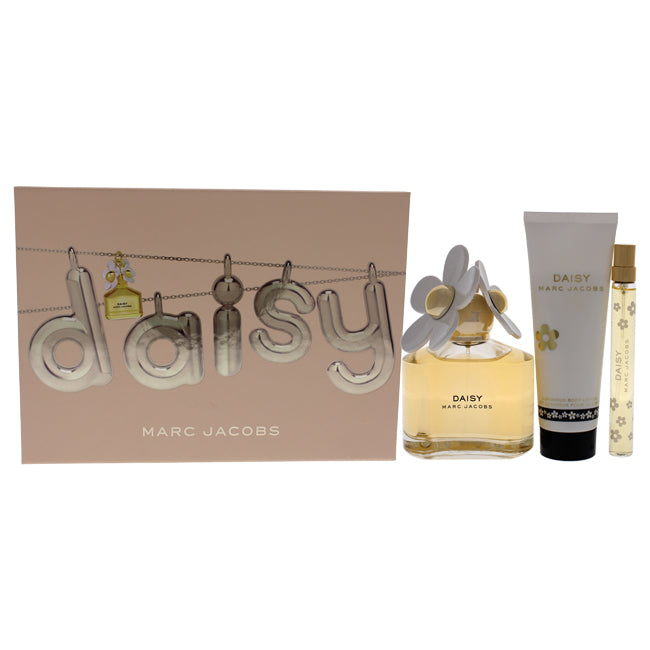 Marc Jacobs Daisy by Marc Jacobs for Women - 3 Pc Gift Set 3.4oz EDT Spray, 0.33oz EDT Spray, 2.5oz Body Lotion