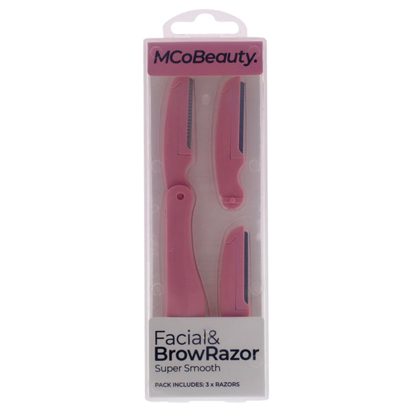 MCoBeauty Super Smooth Facial and Brow Razor by MCoBeauty for Women - 3 Pc Razor