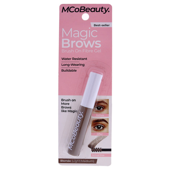 MCoBeauty More Brows Brush On Fibre Gel - Light-Medium by MCoBeauty for Women - 0.12 oz Eyebrow