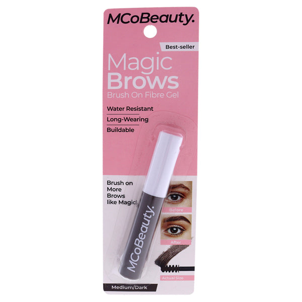 MCoBeauty More Brows Brush On Fibre Gel - Medium-Dark by MCoBeauty for Women - 0.12 oz Eyebrow