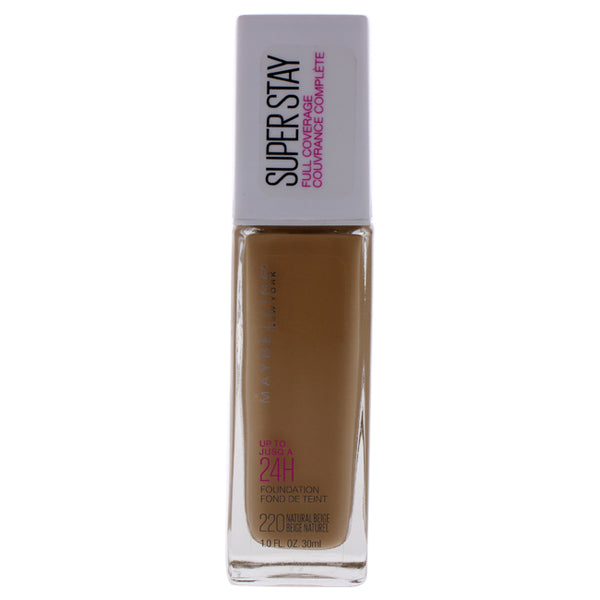 Maybelline Superstay Full Coverage Foundation - 220 Natural Beige by Maybelline for Women - 1 oz Foundation