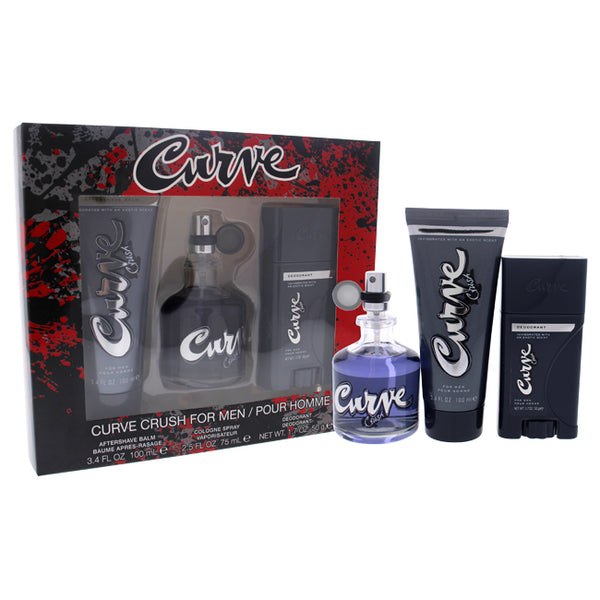 Liz Claiborne Curve Crush by Liz Claiborne for Men - 3 Pc Gift Set 2.5oz EDC Spray, 3.4oz After Shave Balm, 1.7oz Deodorant Stick