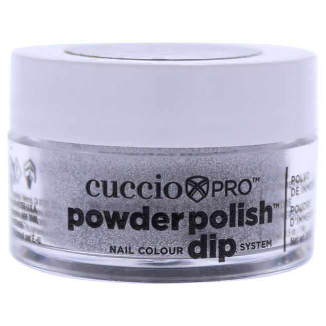 Cuccio Pro Powder Polish Nail Colour Dip System - Silver with Rainbow Mica by Cuccio for Women - 0.5 oz Nail Powder