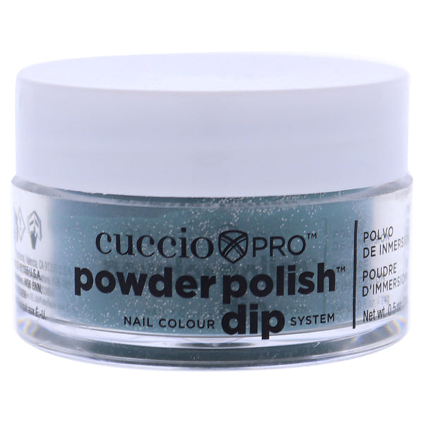 Cuccio Pro Powder Polish Nail Colour Dip System - Green Glitter with Blue Undertones by Cuccio for Women - 0.5 oz Nail Powder