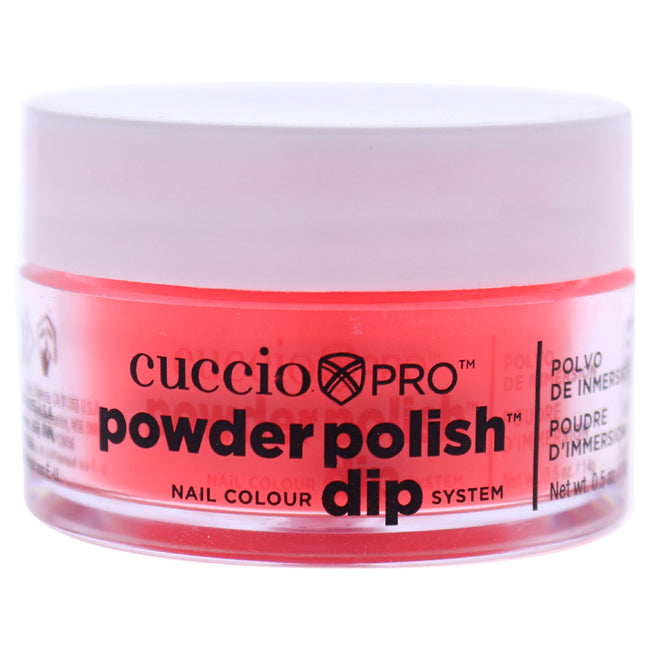 Cuccio Pro Powder Polish Nail Colour Dip System - Neon Red by Cuccio for Women - 0.5 oz Nail Powder