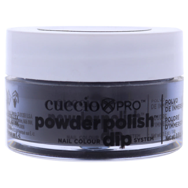 Cuccio Pro Powder Polish Nail Colour Dip System - Midnight Black by Cuccio for Women - 0.5 oz Nail Powder