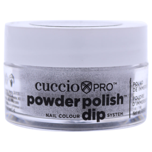 Cuccio Pro Powder Polish Nail Colour Dip System - Silver with Silver Glitter by Cuccio for Women - 0.5 oz Nail Powder