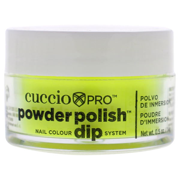 Cuccio Pro Powder Polish Nail Colour Dip System - Neon Yellow by Cuccio for Women - 0.5 oz Nail Powder