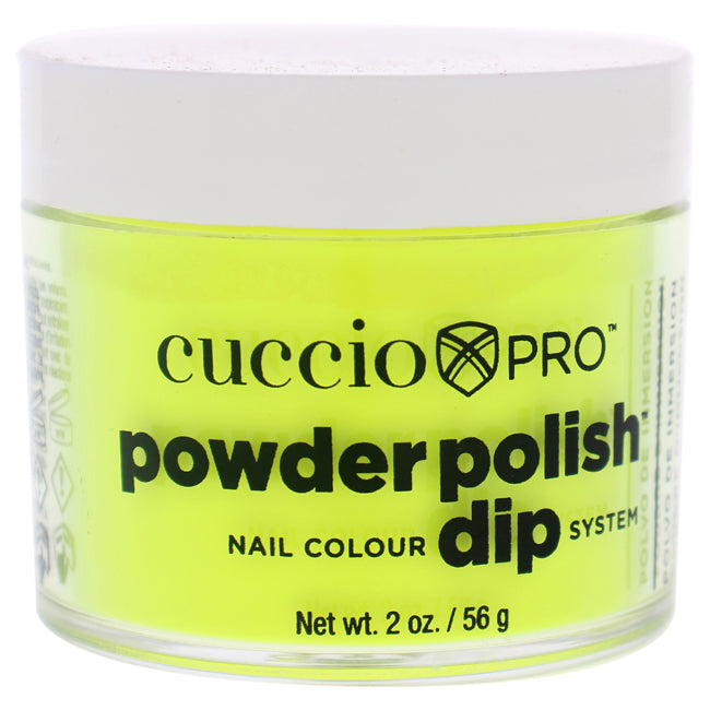 Cuccio Pro Powder Polish Nail Colour Dip System - Neon Yellow by Cuccio for Women - 1.6 oz Nail Powder