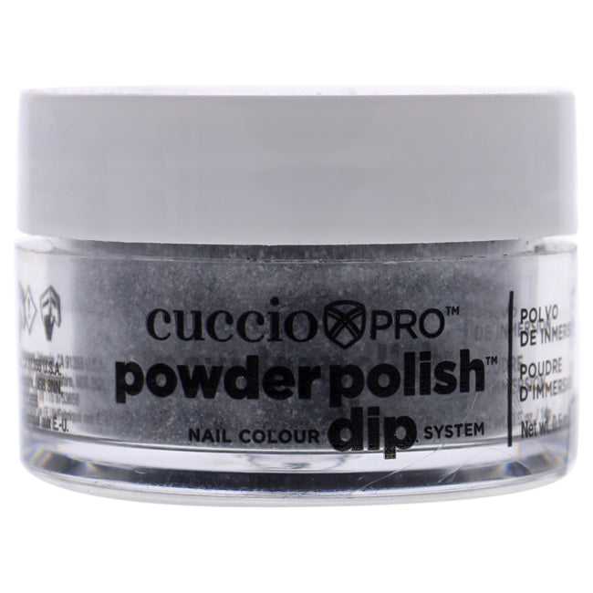 Cuccio Pro Powder Polish Nail Colour Dip System - Black Glitter by Cuccio for Women - 0.5 oz Nail Powder