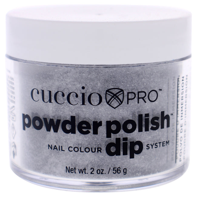 Cuccio Pro Powder Polish Nail Colour Dip System - Black Glitter by Cuccio for Women - 1.6 oz Nail Powder