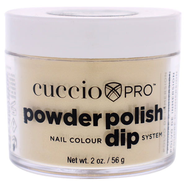 Cuccio Pro Powder Polish Nail Colour Dip System - Metallic Lemon Gold by Cuccio for Women - 1.6 oz Nail Powder