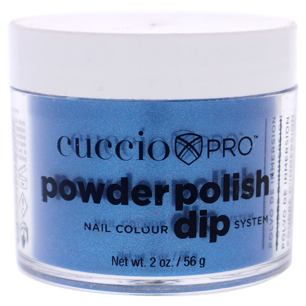 Cuccio Pro Powder Polish Nail Colour Dip System - Blue With Pink Glitter by Cuccio for Women - 1.6 oz Nail Powder