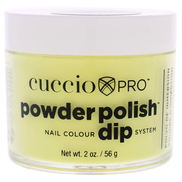 Cuccio Pro Powder Polish Nail Colour Dip System - Bright Neon Yellow by Cuccio for Women - 1.6 oz Nail Powder