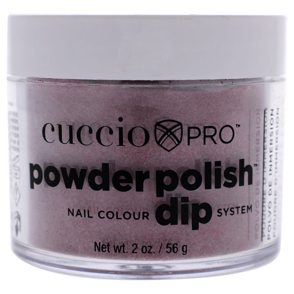 Cuccio Pro Powder Polish Nail Colour Dip System - Dark Red Glitter by Cuccio for Women - 1.6 oz Nail Powder