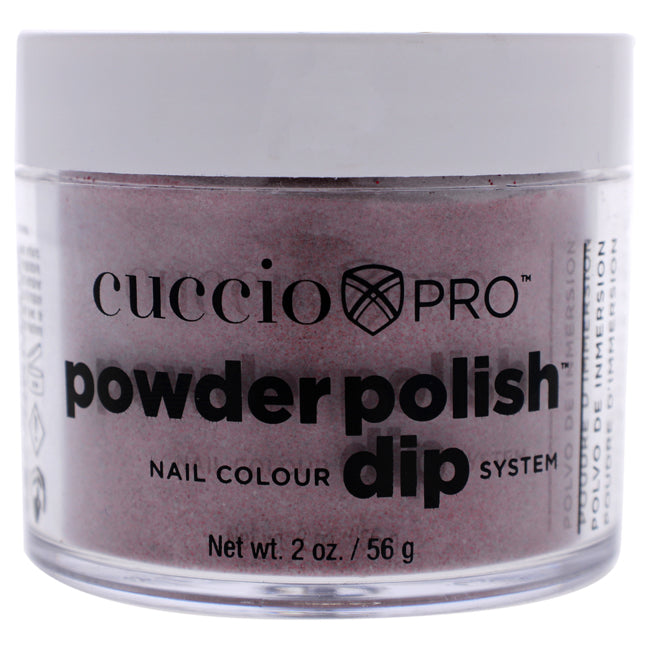 Cuccio Pro Powder Polish Nail Colour Dip System - Dark Red Glitter by Cuccio for Women - 1.6 oz Nail Powder