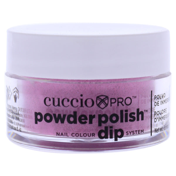 Cuccio Pro Powder Polish Nail Colour Dip System - Deep Pink With Pink Glitter by Cuccio for Women - 0.5 oz Nail Powder