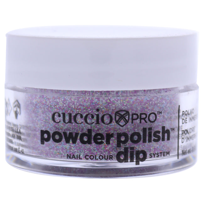 Cuccio Pro Powder Polish Nail Colour Dip System - Deep Purple Glitter by Cuccio for Women - 0.5 oz Nail Powder