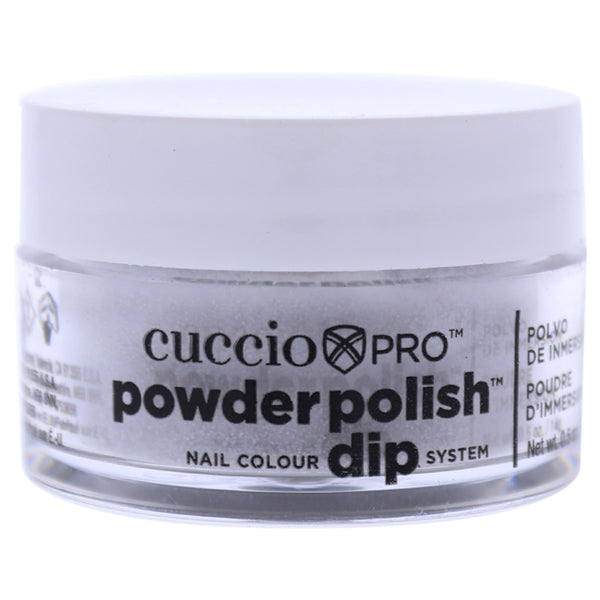 Cuccio Pro Powder Polish Nail Colour Dip System - Platinum Silver Glitter by Cuccio for Women - 0.5 oz Nail Powder