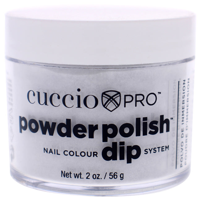 Cuccio Pro Powder Polish Nail Colour Dip System - Platinum Silver Glitter by Cuccio for Women - 1.6 oz Nail Powder